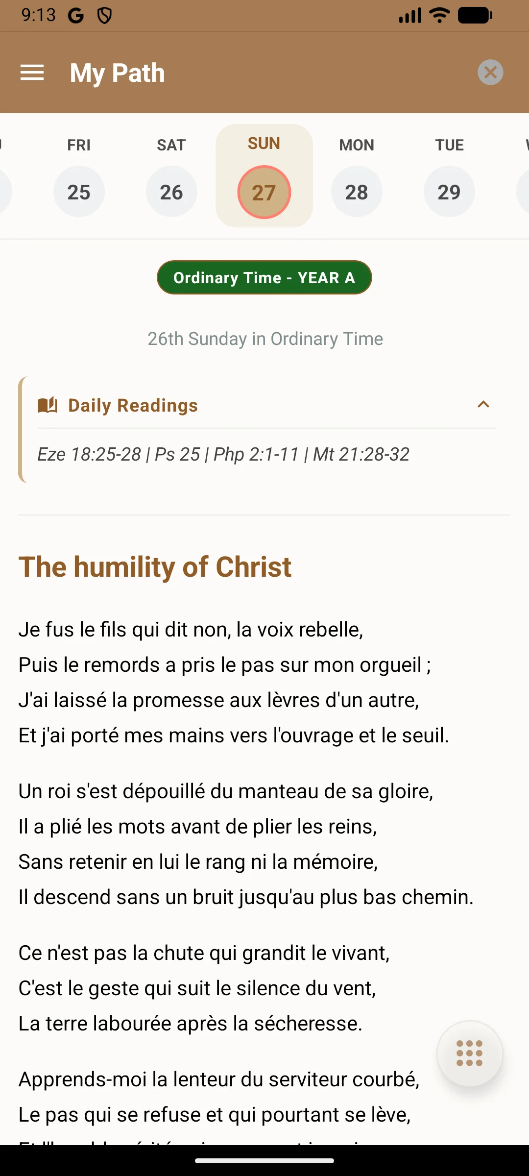 ORHAR โ The daily liturgical path