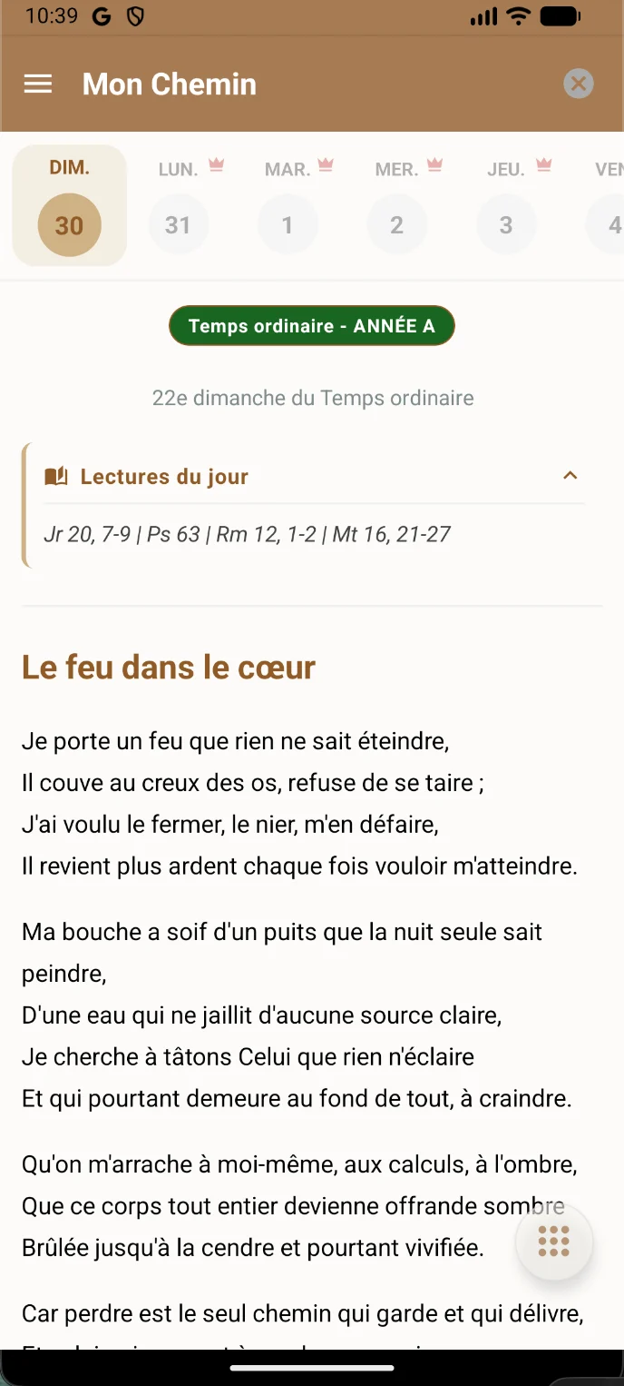 ORHAR — Le parcours liturgique