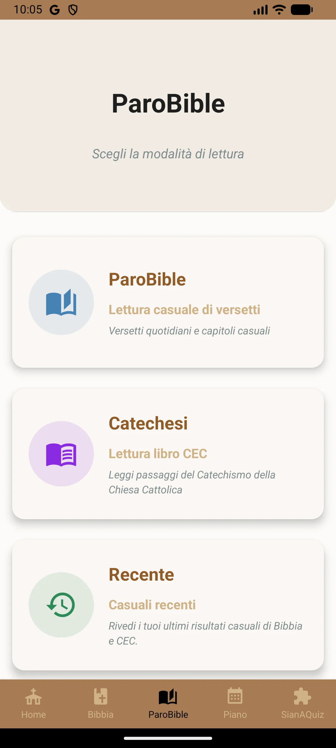ORHAR — Schermate dell’app ORHAR