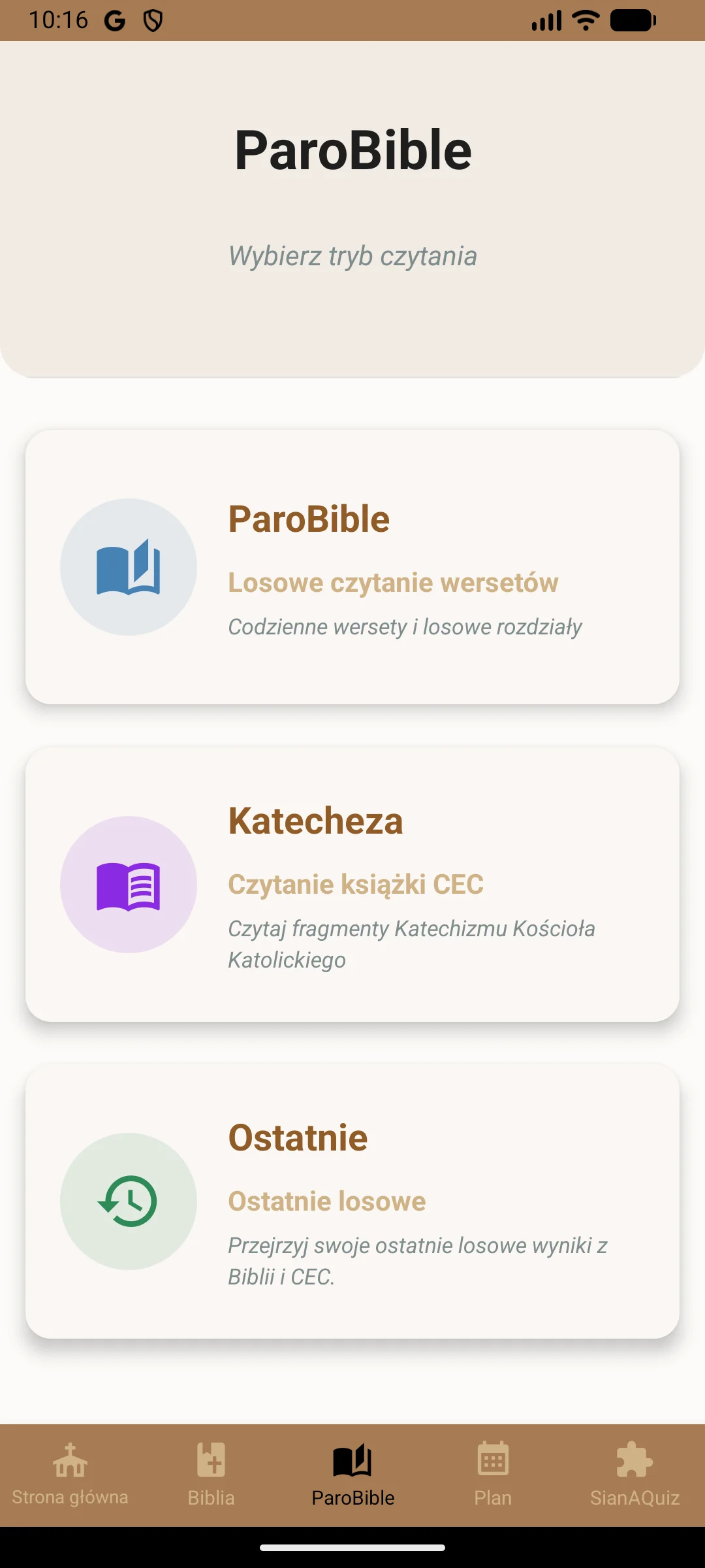 ORHAR — Ekrany aplikacji ORHAR