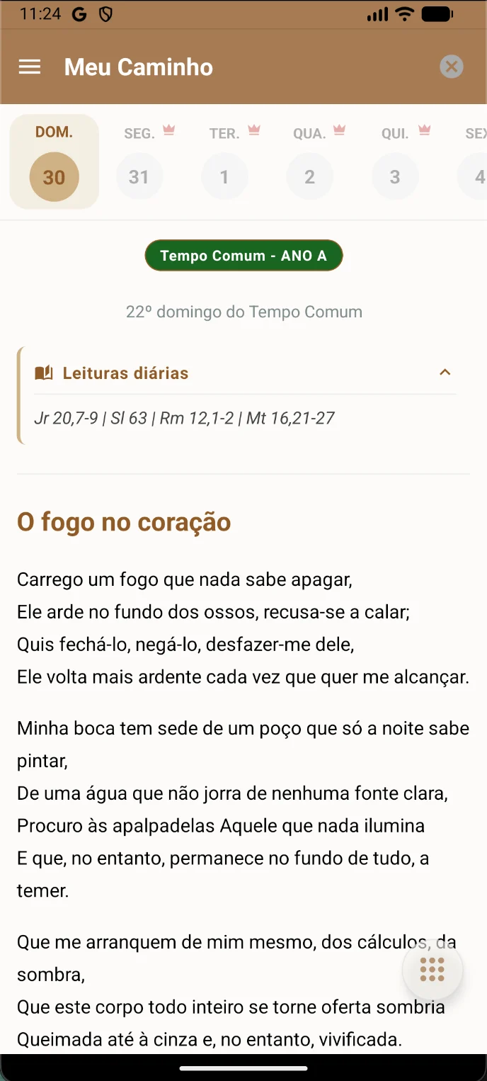 ORHAR — Caminho litúrgico diário